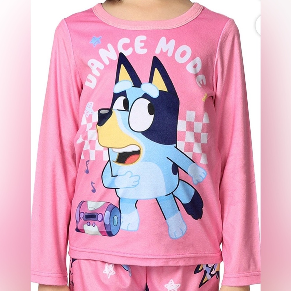 Girls Bluey Pajama and Robe Set - Picture 4 of 9